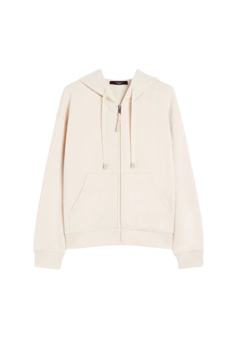 Felpa con zip in cotone - AVORIO Weekend MAXMARA | CANE001